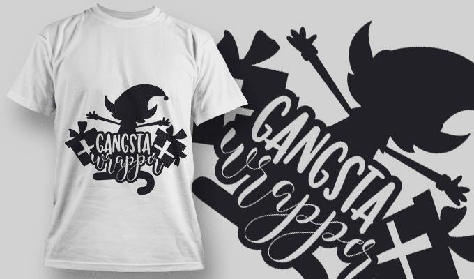 2301 Gangsta Wrapper T Shirt Design Designious