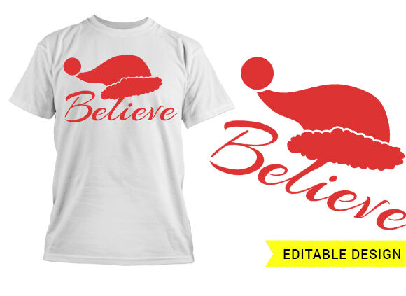 Download Believe Christmas Editable Template - Designious