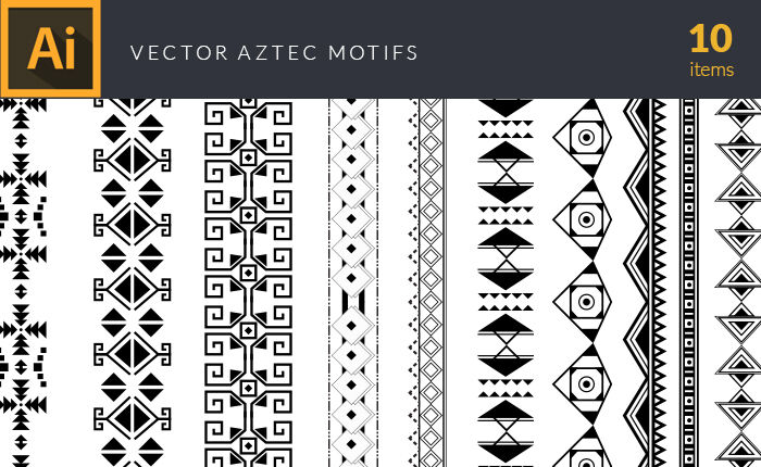 Download Aztec Motifs Vector Pack - Designious