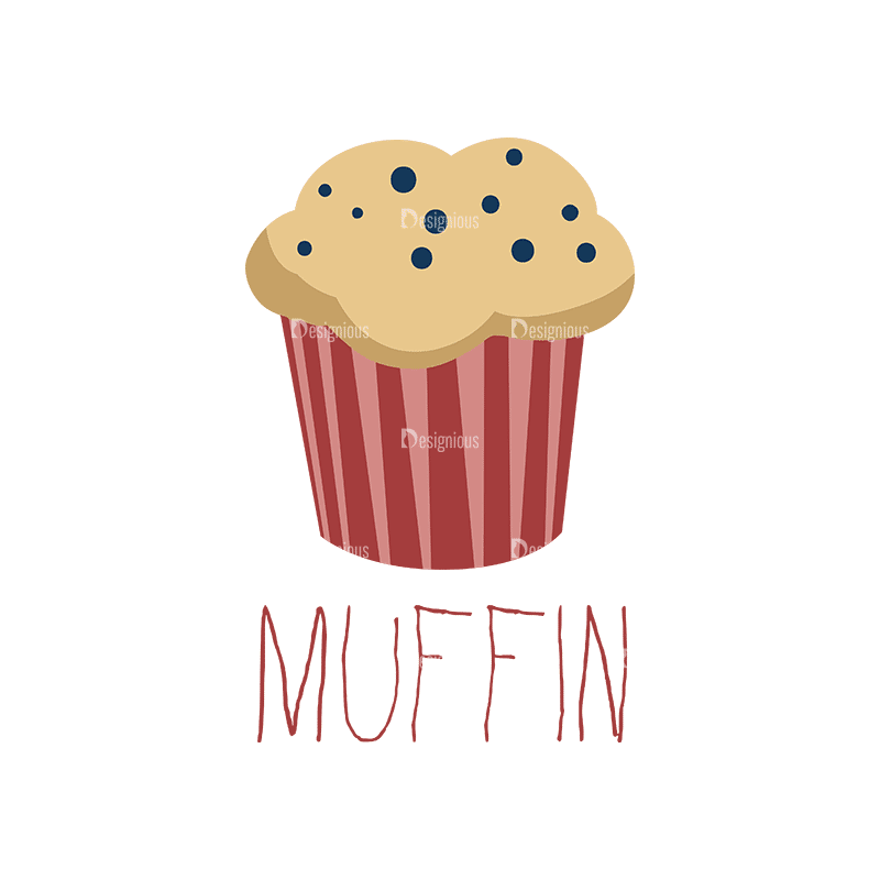 Food Recipe Vector Set 1 Vector Muffin 12 - Designious