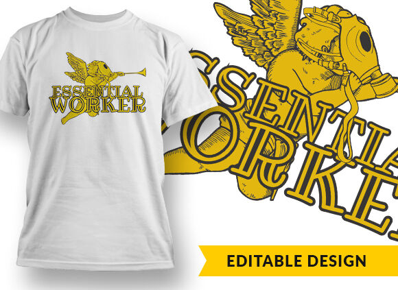 essential worker t shirt design